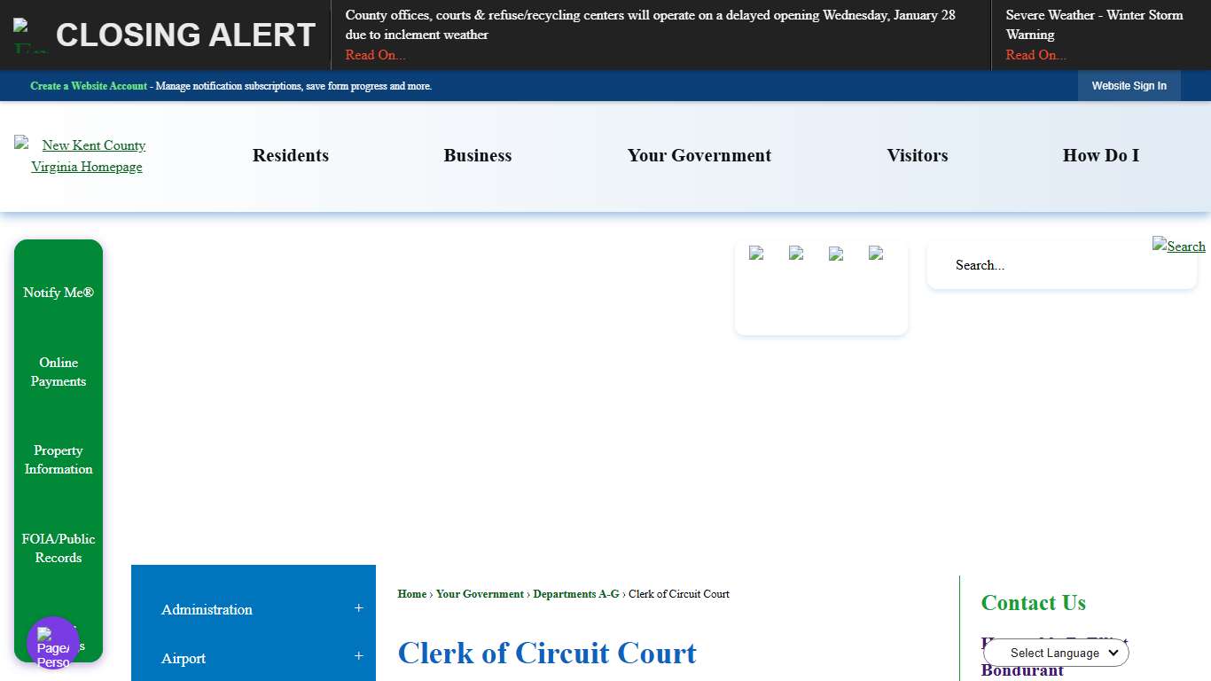 Clerk of Circuit Court New Kent County, VA - Official Website